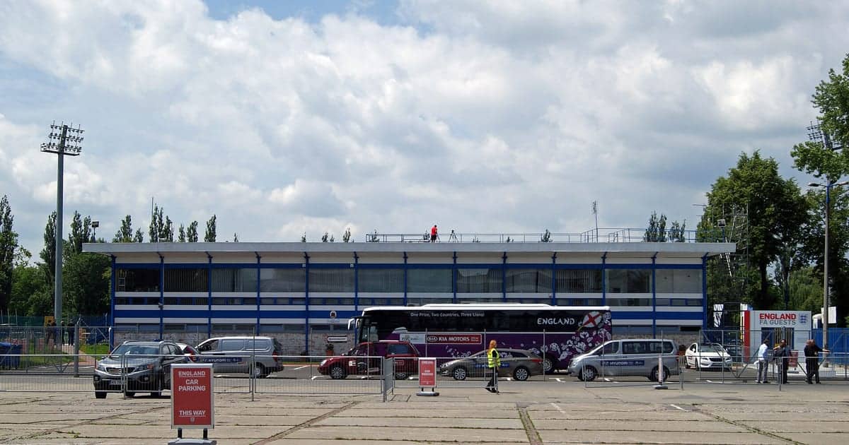 Uno stadio di calcio europeo